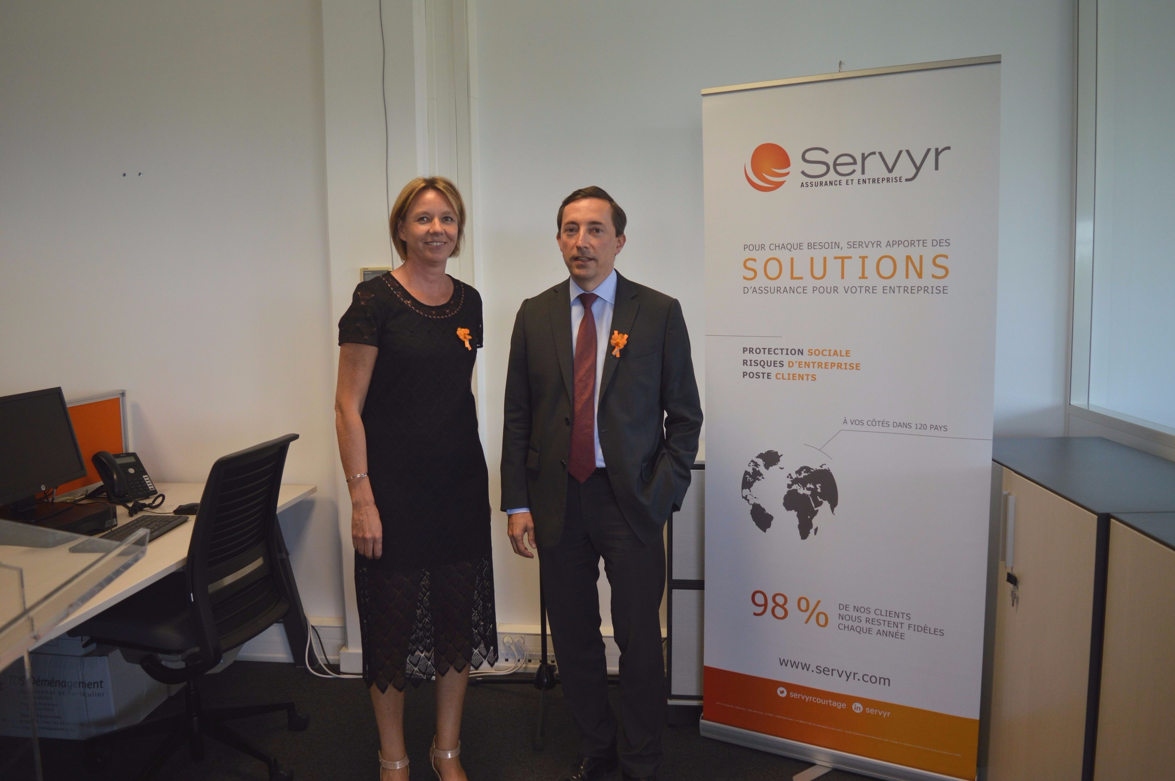 Valérie Roy, directrice de Servyr Nord, et Quentin Renard, président du groupe Servyr.